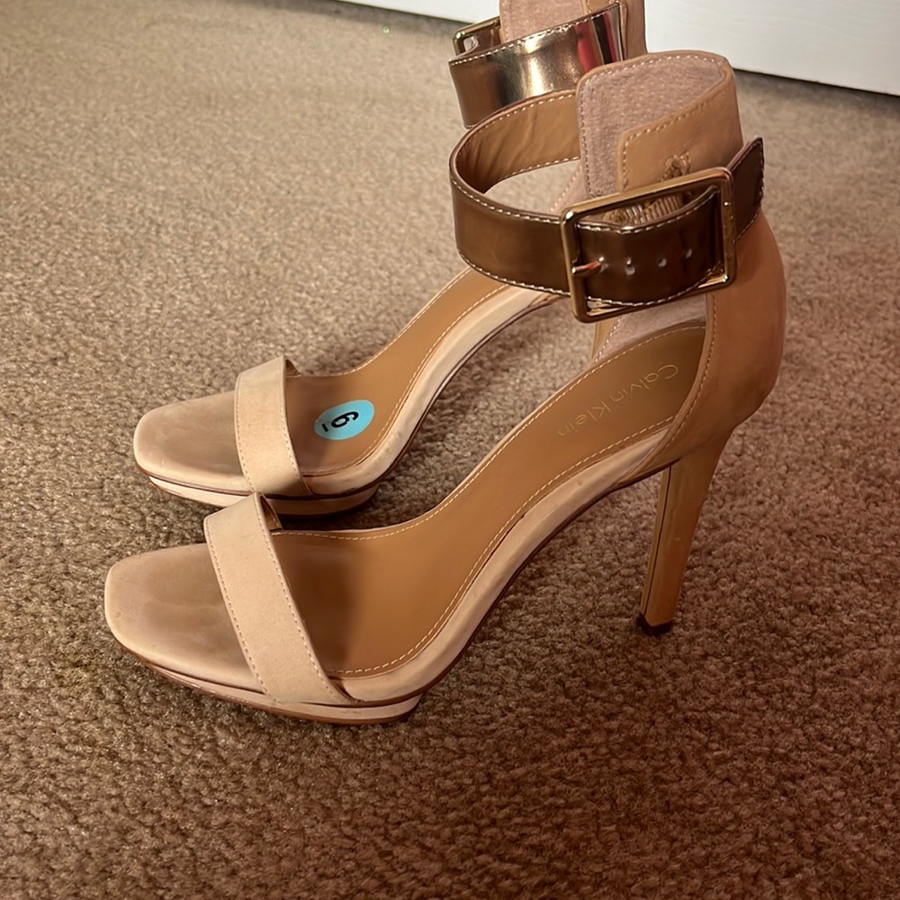 Calvin Klein high heel sandals, size 6